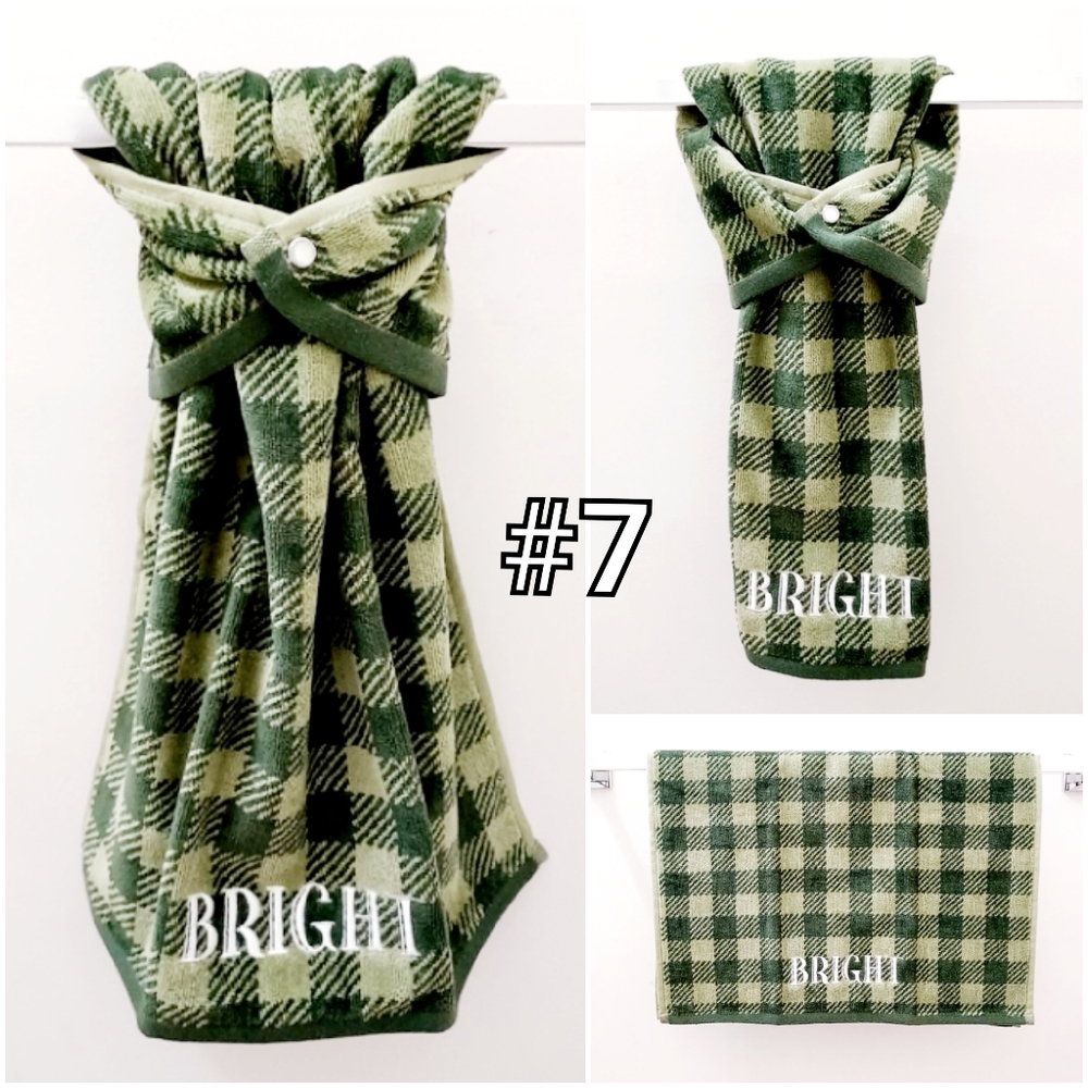 🆒️🤍NEW! Snowmen Mittens Hats Bright Merry Hang'N'Snap Towels - Picture 9 of 11